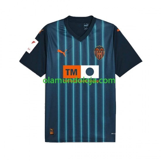 Camisola Valencia CF Homem Equipamento Segundo 2023-2024 Manga Curta